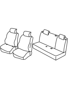 FOD.SUPERIOR NERO/BLU SU ORD. NISSAN MICRA 17 in poi