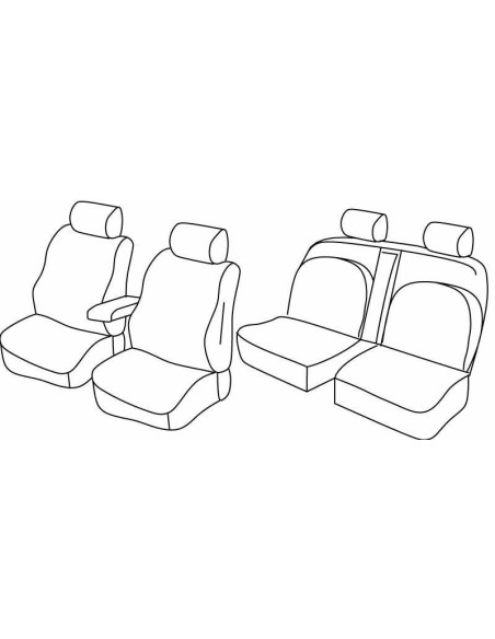 FOD.SUPERIOR NERO/BLU SU ORD. NISSAN NAVARA 4P 14 in poi