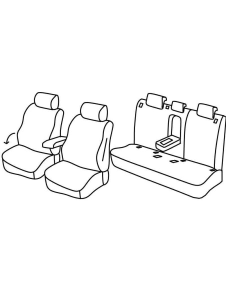 FOD.SUPERIOR NERO/BLU SU ORD. VW T-ROC 17 in poi