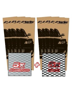 CONFEZIONE DA 10 GRIGLIE: 5 ALLUMINIO NERO + 5 GR