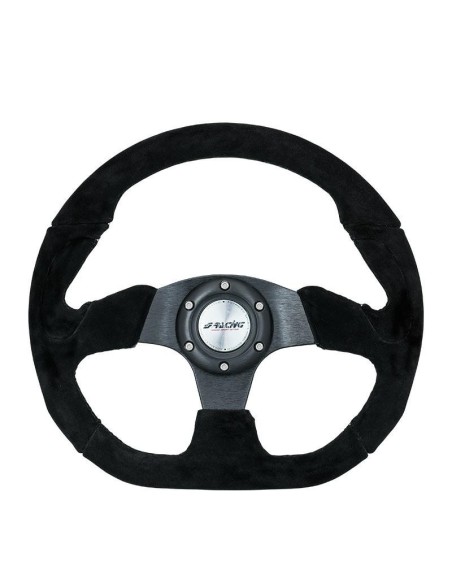 VOLANTE SPORTIVO DIAM.330 IN CAMOSCIO NERO/ SPORT