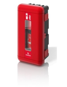 CASSETTA PORTA ESTINTORE ROSSO C/FINESTRA MANIGLA DAKEN