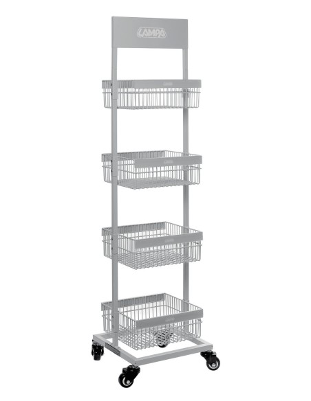 TORRE BIFACCIALE A 4 CESTE CON RUOTE 400 400 1620M