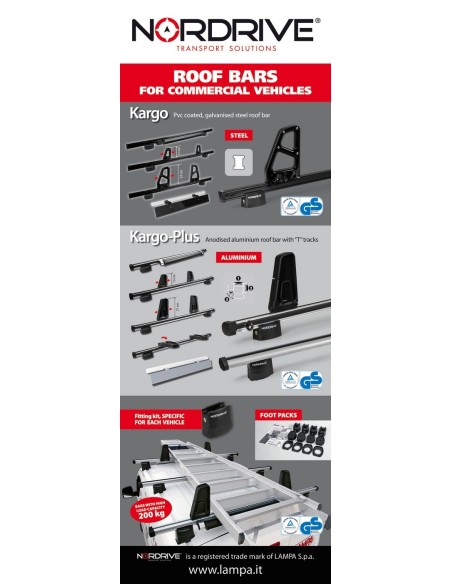 LOCANDINA NORDRIVE PER BARRE DISPLAY ALLUMINIO - I
