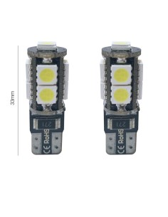 KIT 2 LAMPADINE T10 CON 9 LED / T10 BULBS WITH 9 L