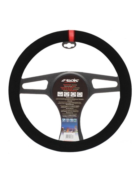 COPRIVOLANTE CARRERA LOOK NERO INSERTO ROSSO/