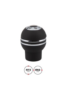 POMELLO PELLE NERA CALOTTA CROMATA/BLACK LEATHER W