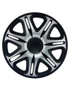 KIT 4 COPRICERCHI MOD. NASCAR SILVER BLACK