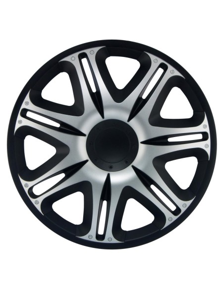 KIT 4 COPRICERCHI MOD. NASCAR SILVER BLACK