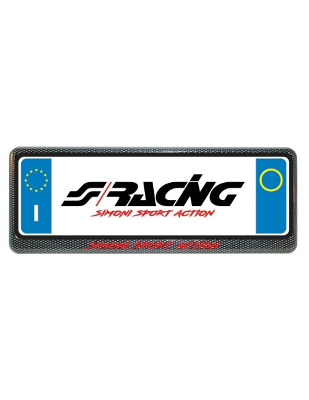 PORTA TARGA ANTERIORE - CARBON LOOK / FRONT - CARB