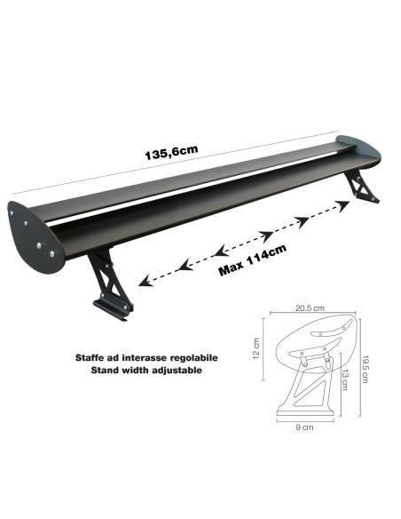 ALETTONE POSTERIORE ZEUS CARBON ALA SINGOLA MIS. 1