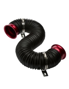 TUBO NERO LUNG. 250/750 MM. - 76 MM. / BLACK HOS