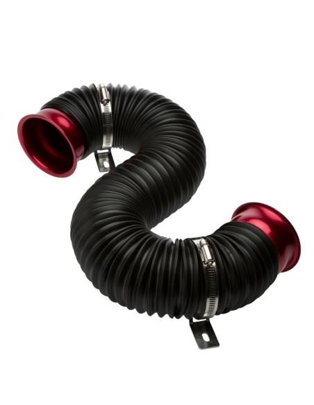 TUBO NERO LUNG. 250/750 MM. - 76 MM. / BLACK HOS