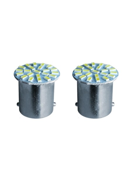 2 LAMPADINE A LED 12V/5W (BASE BA15S) / 2 LED BUL