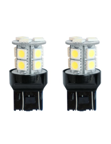 CP.LAMPADE 12V T20 21/5W LED BIANCO SIMONI RACING
