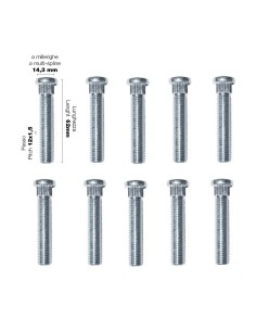 10 COLONNETTE A PIANTAGGIO 12X1.5 L.62MM