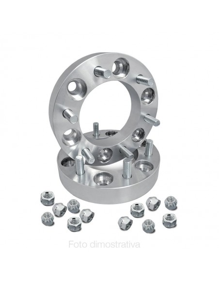 2 DISTANZIALI ALLUMINIO 25MM 5X115 CON BULLONERIA