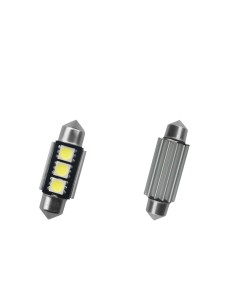 KIT 2 LAMPADINE + 3 MICROLED C/RESISTENZA 36mm.