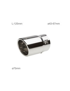 CODIN.TERM.MARM.INOX ROTONDO INCLINATO 75X80mm.