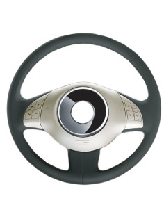 COPRIVOLANTE FIAT 500'07 in poi PELLE NERA