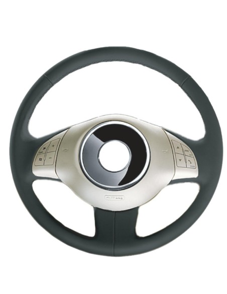 COPRIVOLANTE FIAT 500'07 in poi PELLE NERA