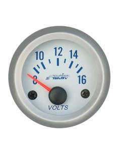 VOLTIMETRO 2-SILVER FACE BLUE LED