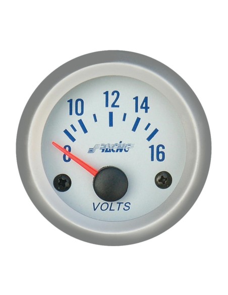 VOLTIMETRO 2-SILVER FACE BLUE LED
