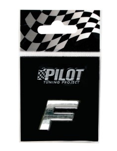 LETTERA'F'ADES.3D T-1 MM.18 FLAT CROMATA