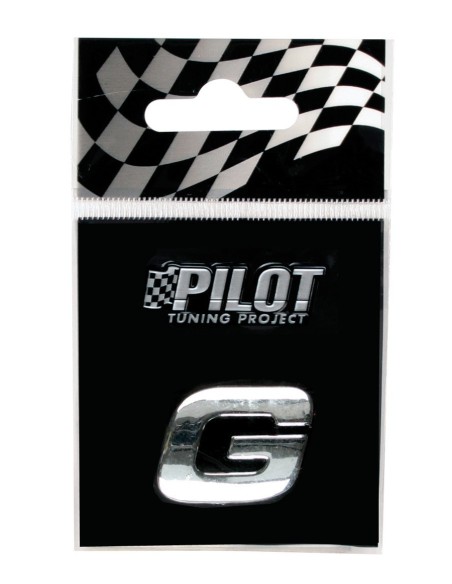 LETTERA'G'ADESIVA 3D TYPE-1 FLAT CROMATA