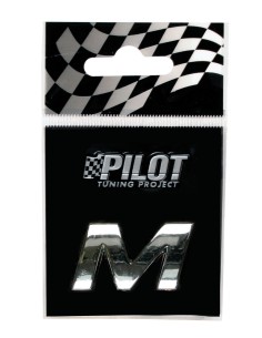 LETTERA M ADES.3D T-1 MM.18 FLAT CROMATA