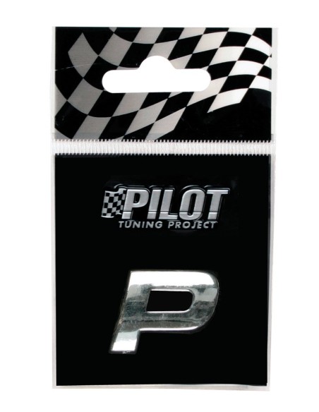 LETTERA'P'ADESIVA 3D T-1 MM.18 FLAT CROMATA