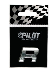 LETTERA R ADES.3D T-1 MM.18 FLAT CROMATA