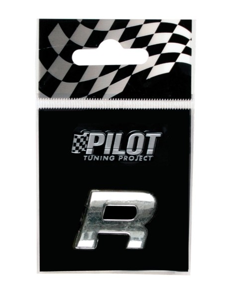 LETTERA R ADES.3D T-1 MM.18 FLAT CROMATA