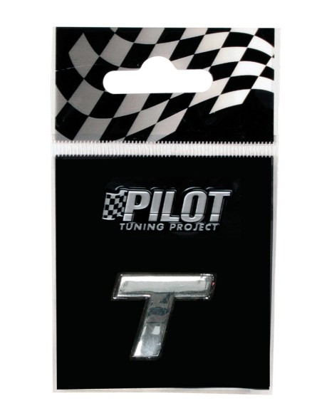 LETTERA'T'ADESIVA 3D TYPE-1 FLAT CROMATA