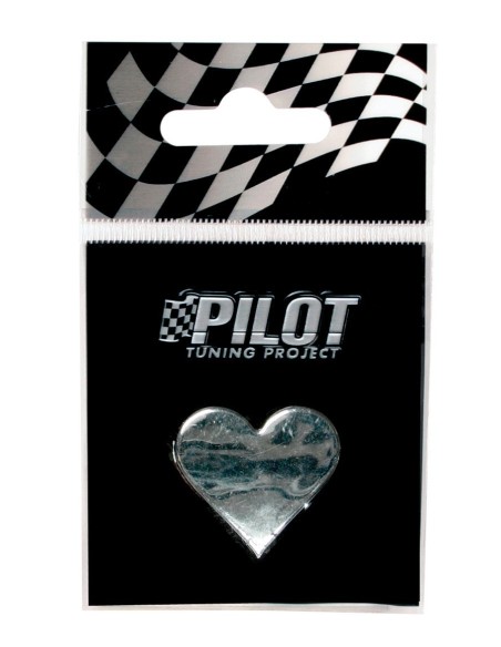 SIMBOLO'CUORE'ADESIVO 3D TYPE-1 FLAT CROMATA