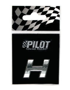 LETTERA'H'ADES.3D T-1 MM.18 FLAT CROMATA