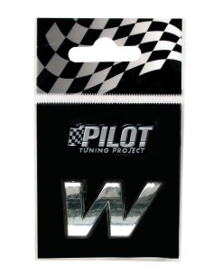 LETTERA'W'ADES.3D T-1 MM.18 FLAT CROMATA