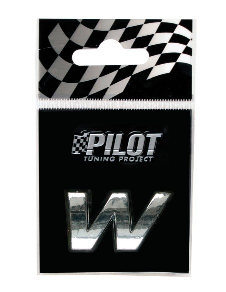 LETTERA'W'ADES.3D T-1 MM.18 FLAT CROMATA