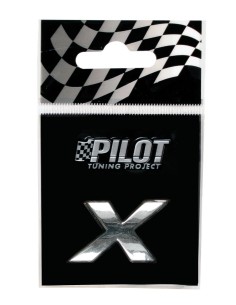 LETTERA'X'ADES.3D T-1 MM.18 FLAT CROMATA