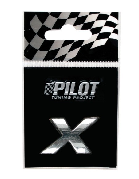 LETTERA'X'ADES.3D T-1 MM.18 FLAT CROMATA