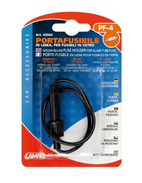 PORTA FUSIBILE VETRO 1-20A PF-4