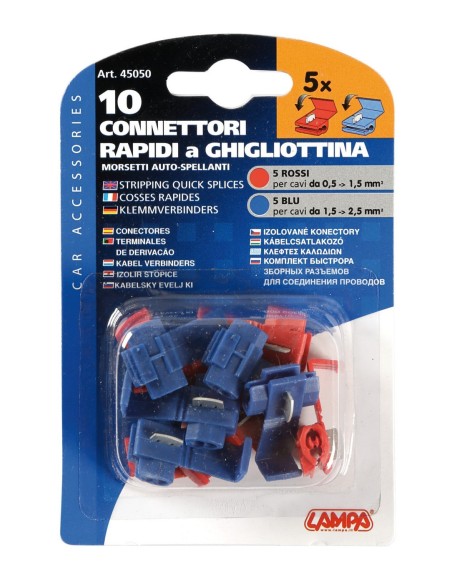 CONNETTORI FUSIBILI CHIUS.RAPIDA 5R+5B