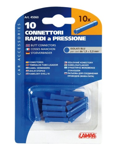 CONNETTORI FUSIBILI RAPIDI BLU PZ.10