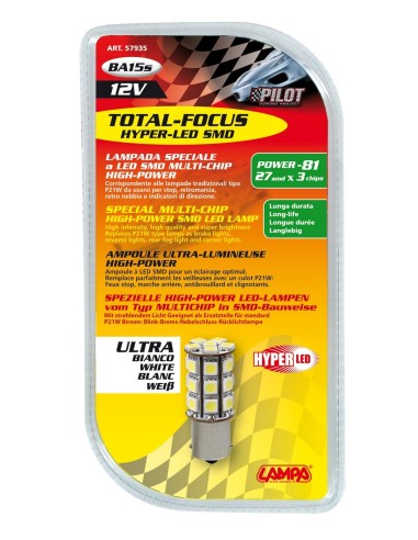 LAMPADA -HYPER-LED- BA15S 27SMD (3 CHIPS)