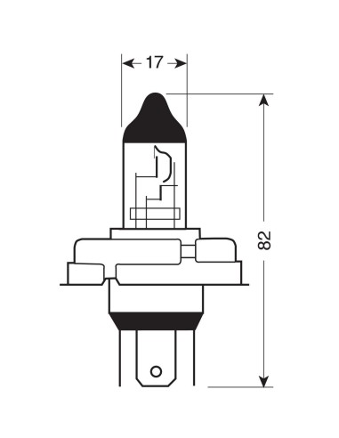 LAMPADINA H5 12V 100/80W P45T