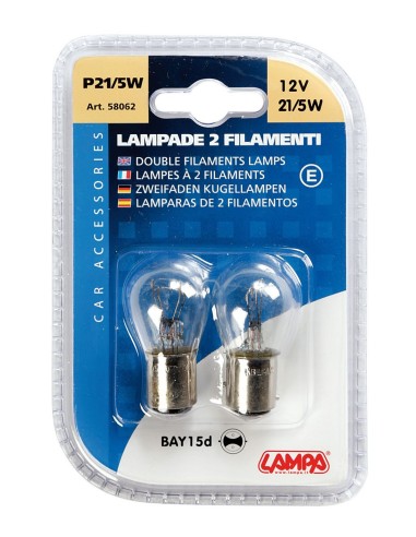 CP.LAMPADINA 2 FIL. 21/5W BAY15D