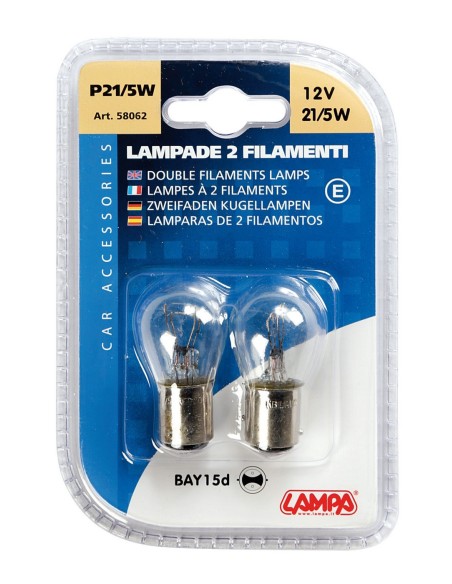 CP.LAMPADINA 2 FIL. 21/5W BAY15D
