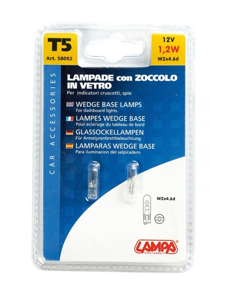 CP.LAMPADINA ZOCCOLO VETRO 1,2W T5