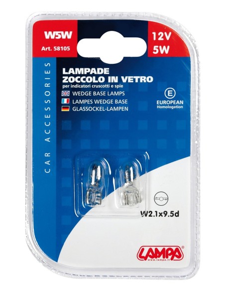 CP.LAMPADE ZOCC.VETRO 5W T10