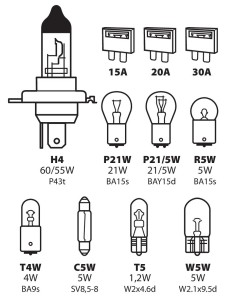 KIT LAMPADIN.H4 8 LAMPADE + 3 FUSIBILI